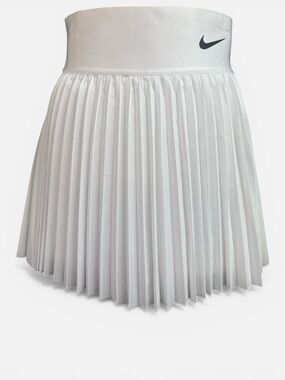 Nike White Pleated Skort with Swoosh